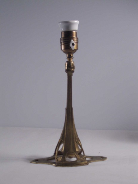 organic art nouveau combination lamp brass 1900