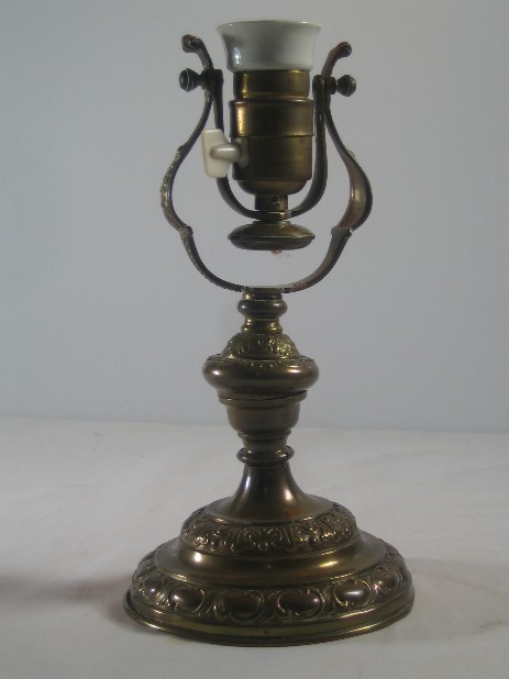 brass combination lamp 1890 ornaments original vintage