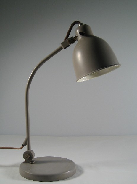 grey original alfred müller working lamp swiss design 1940