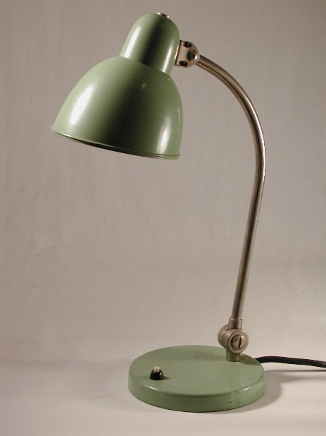 bauhaus dell working lamp desk mintgreen WWII B.A.G. Turgi Switzerland