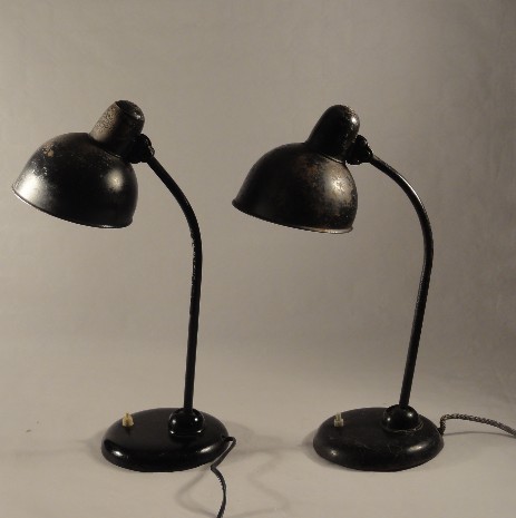 pair of original bauhaus christian dell mod 6556 table lamps