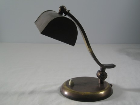 brass piano lamp art déco patinated