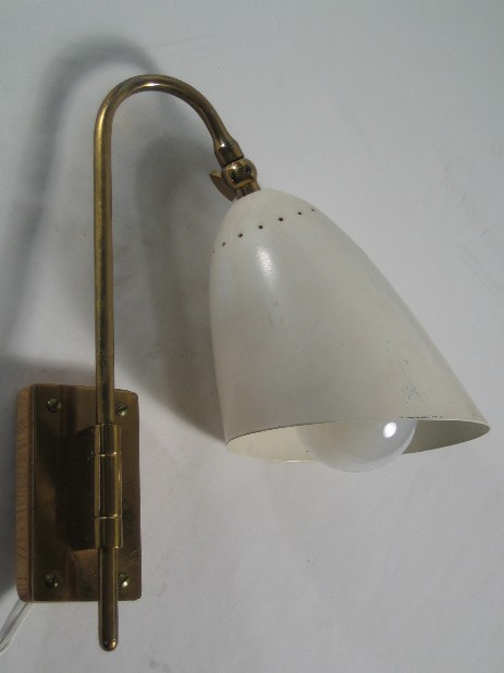 small fifties metall sconce turnable brass holder