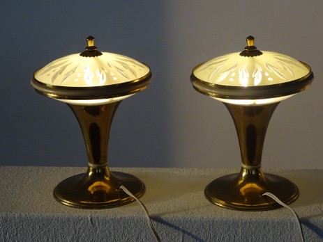 italian lamps brass small fifties 50s