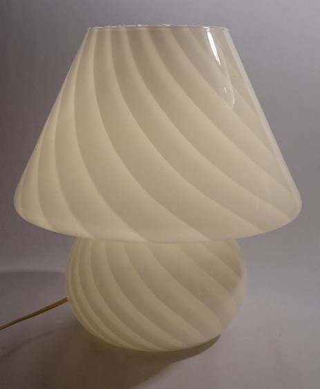 giant murano mushroom swirlglass table lamp original 1960 1970