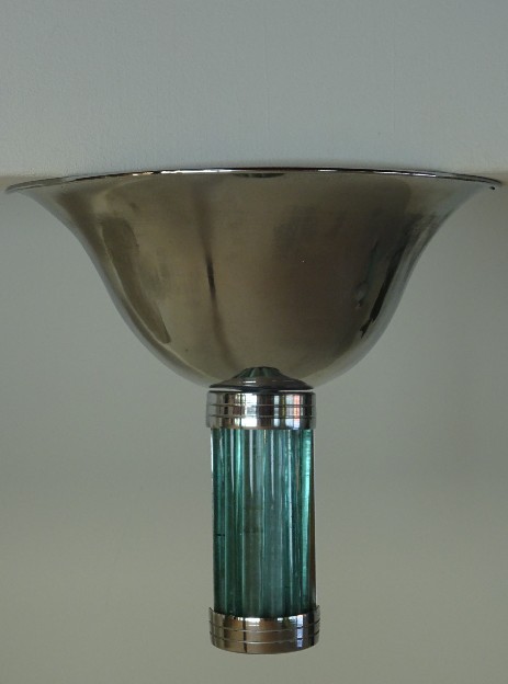 art déco wall lamps chrome glass original nice france 1930's