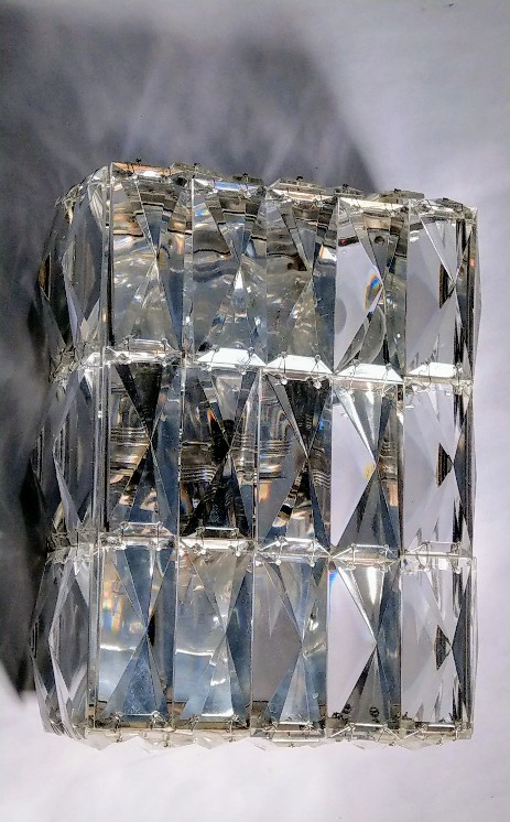 Kristall wandleuchte verm Kalmar um 1960 Applique Design 