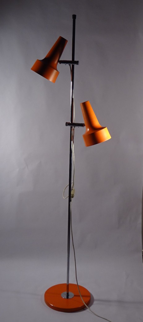 original Belux swiss design vintage spot light orange 1960