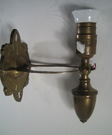 brass combination lamp art nouveau original vintage