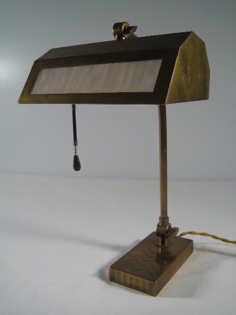 posh original art nouveau desk lamp brass tiffany 