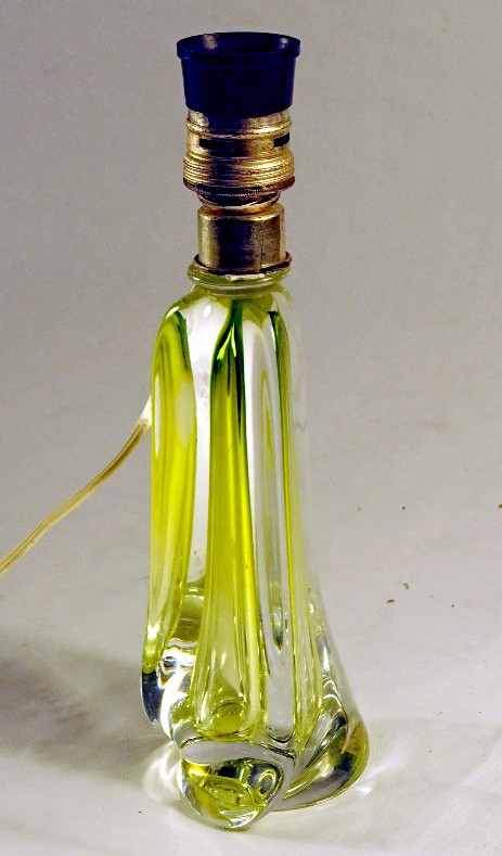 original italian design glass lamp stand yellow 1925