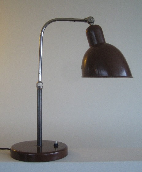 christian dell fine articulated lamp belmag brown 1930