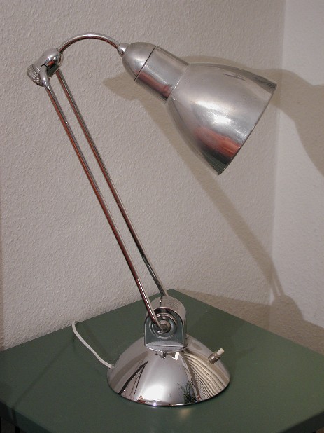 charlotte perriand modernist working lamp chrome alu