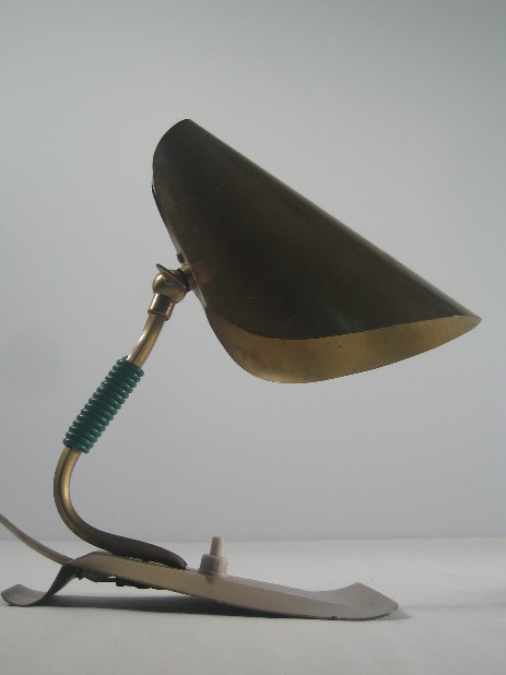 small cone lamp fifties brass kalmar probably carl aubock auboeck