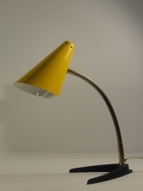typical cone shade fifties lamp flexarm