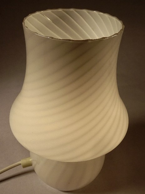 murano swirlglass table lamp 1960 mushroom