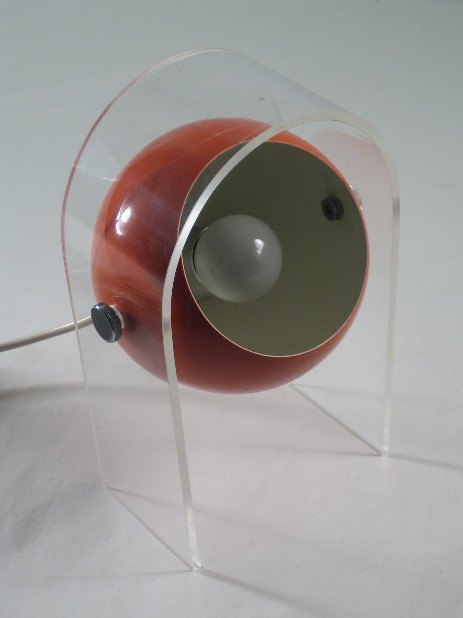 acrylic lampstand alu globe reflector 1970