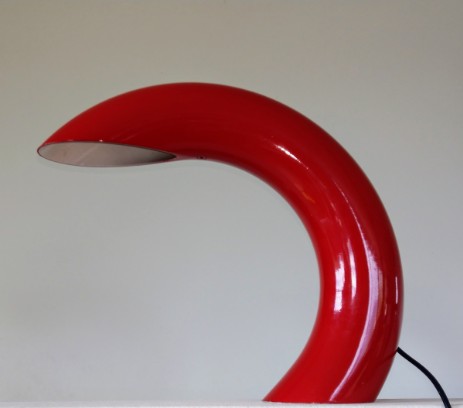 georges frydman arc skulpturale  tischleuchte frankreich rot