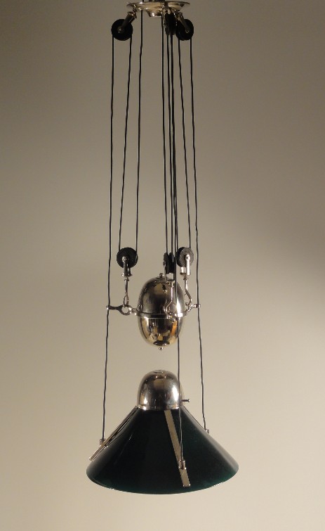 vienna seccession hanging lamp nickel plated original