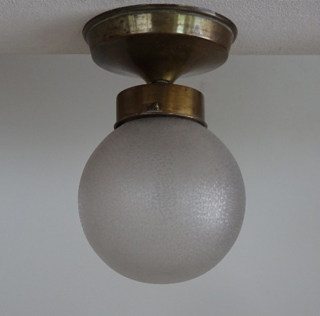original art nouveau globe lamp ceiling lamp brass 1900 modernist