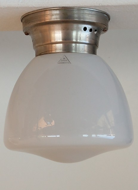 Industrielampe  Keramik Glas Keller Lampe Deckenlampe Bauhaus Glaskolbenlampe 02