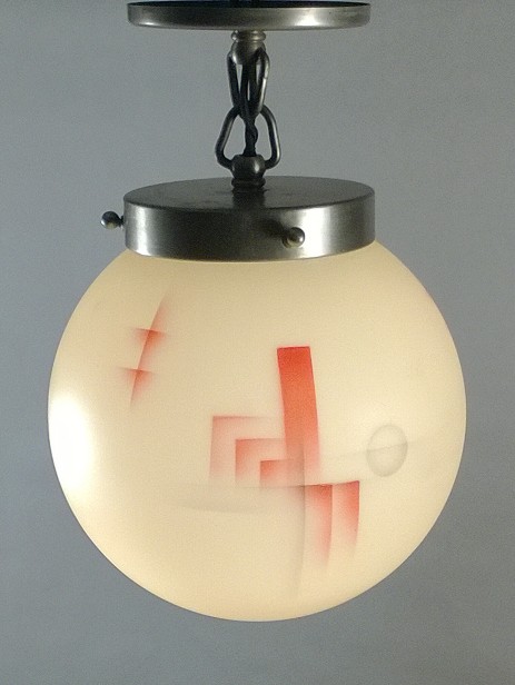 original vintage constructivism globelamp red decoration 1925