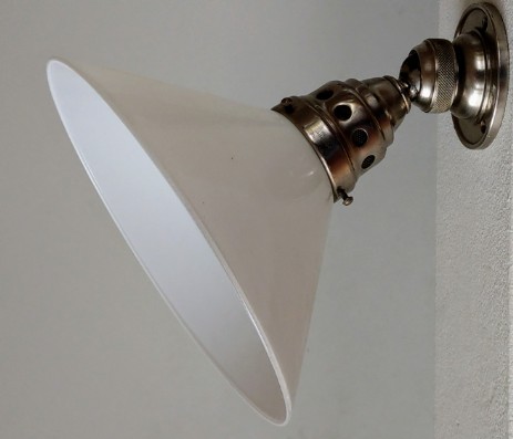Wandlampe Art Deco BAUHAUS Design Leuchte Ausladung >12cm silber vernickelt 