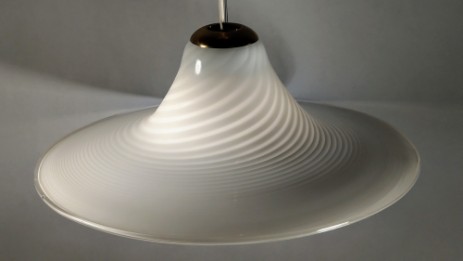murano venini 022 swirlglass spiralglas deckenleuchte weiss 54 cm