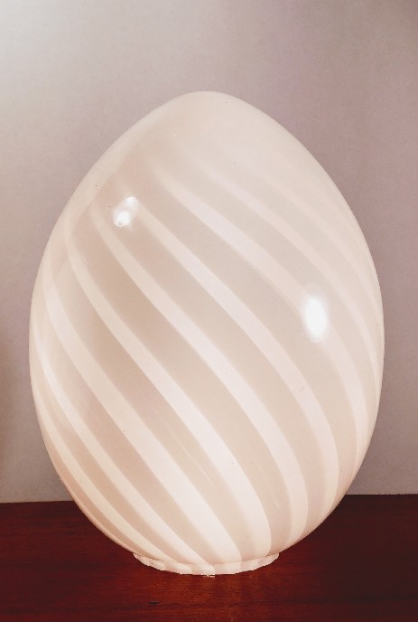 mittelgrosse murano swirlglass eggs eier leuchten 1960 