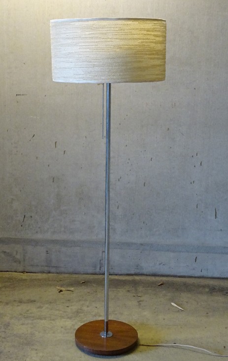 big swiss standing lamp sixties textile lampshade
